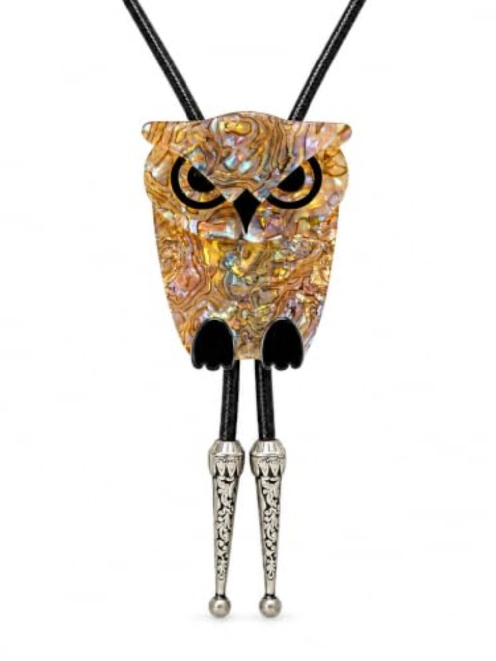 Western Bolo Tie for Men Women - Handmade Acrylic Animal Longhorn Bull Steer